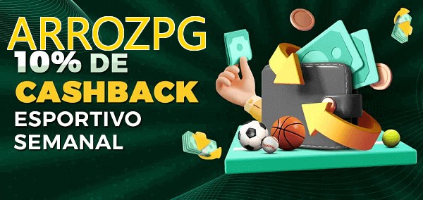 10% de bônus de cashback na ARROZPG