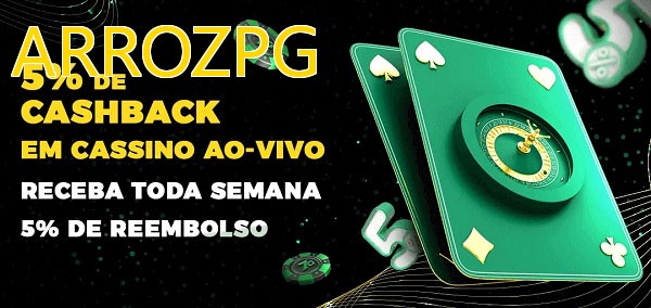 Promoções do cassino ao Vivo ARROZPG